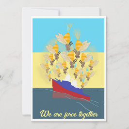 Invitación colorida del "amarillo azul" de Ucrania