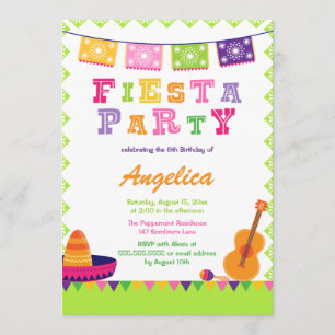 Invitación colorida del cumpleaños del fiesta de