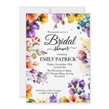 Colorida ducha de novia floral