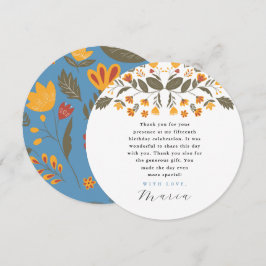 Invitación Colorida Fiesta Botánica 15º cumpleaños Gracias