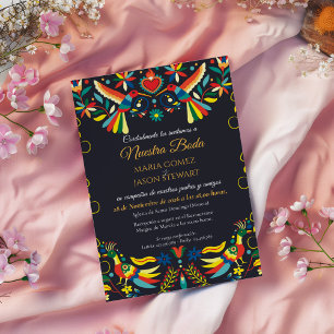 Invitación Colorida Fiesta de Cinco de Mayo Boda Española