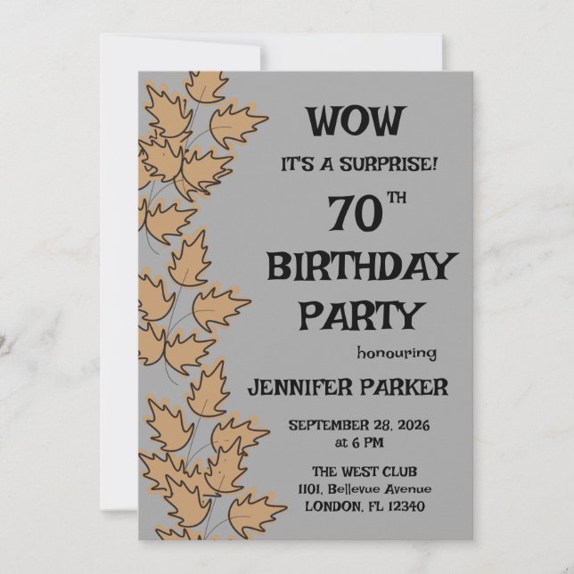 Invitación Colorida fiesta de cumpleaños (Anverso)