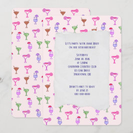 Invitación Colorida fiesta de cumpleaños de Cocktail Collecti