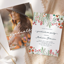 Colorida fiesta de graduación de flores silvestres