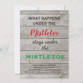 Invitación Colorida fiesta de Navidad Mistletoe