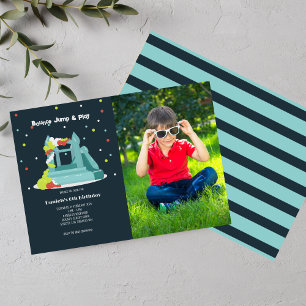 Invitación Colorida foto de la fiesta de cumpleaños de la reb