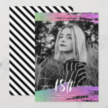 Colorida foto en blanco negro 18º cumpleaños