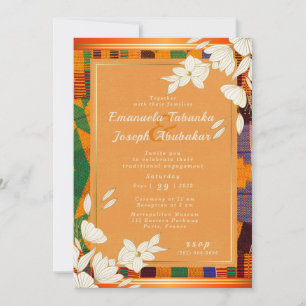 Invitación Colorida Kente Wedding Invitation Ankara