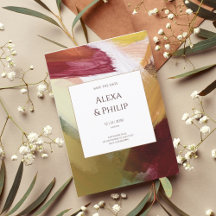 Colorida Mano Verde Rojo Pintada Arte Resumen