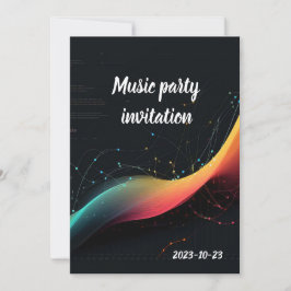 Invitación colorida melodía musical