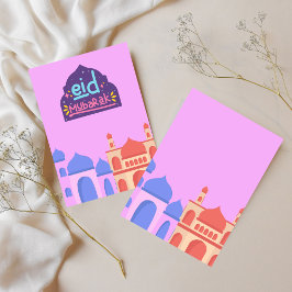 Invitación Colorida mezquita Eid Mubarak Eid Card