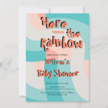 Colorida ola de color arcoiris Resumen de Baby Sho