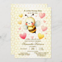 Colorida Pequeña Abeja Baby Shower Cute