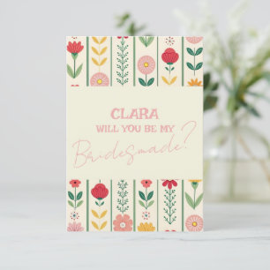 Invitación Colorida primavera flor silvestre prado Garde Brid