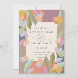 Invitación Colorida y cálida elegancia floral Boho Boda