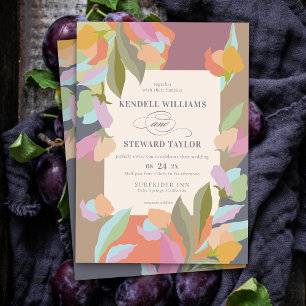 Invitación Colorida y cálida elegancia floral Boho Boda