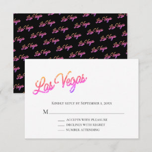 Invitación Coloridas Las Vegas Sparkles Wedding RSVP