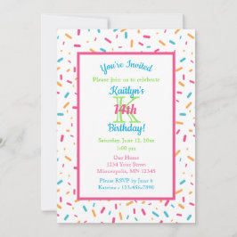 Invitación Coloridas salpicaduras de confetti | Fiesta de cum