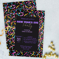 Coloridas Streamers y Fiesta de Año Nuevo Confetti