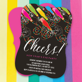 Invitación Coloridas y animadas celebraciones de Fiesta de Añ
