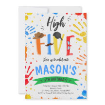 Colorido Alto Cinco Cumpleaños