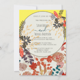 INVITACIÓN COLORIDO AMARILLO BOHO FLORAL