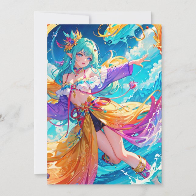 Invitación Colorido/animado/personalizado (Anverso)