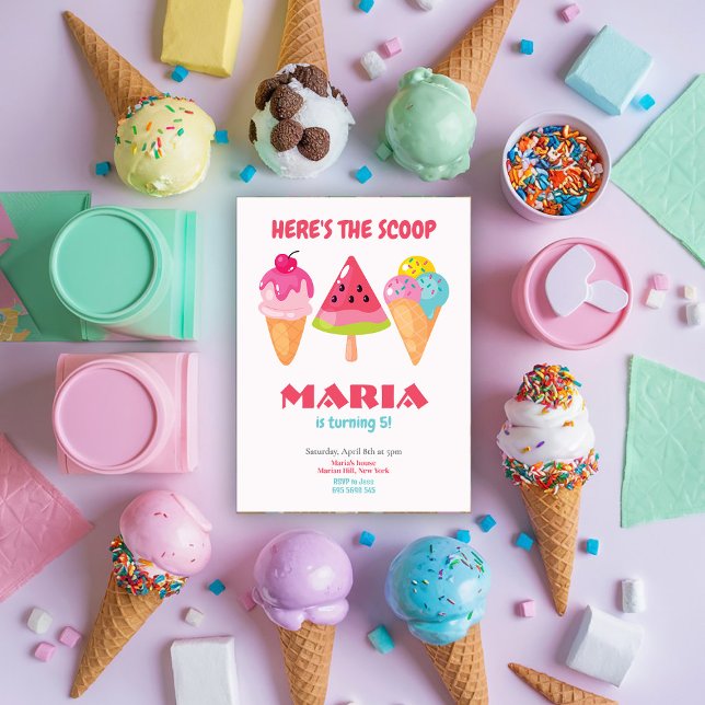 Invitación Colorido Aquí está la primicia Cumpleaños (Subido por el creador)