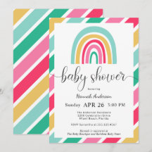 Colorido arcoiris brillante Baby Shower