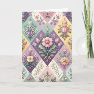 Invitación Colorido argyle pastel Pascua/Primavera