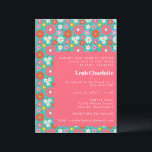 Invitación Colorido Blue Retro Floral Playoso Bat Mitzvah<br><div class="desc">Celebre este hito especial con una invitación alegre y brillante a Bat Mitzvah con un colorido patrón floral retro. Con una mezcla de audaces y alegres tonos, esta invitación marca el tono perfecto para un evento divertido y memorable. Ideal para las modernas celebraciones de Bat Mitzvah, este diseño combina tradición...</div>