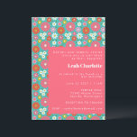 Invitación Colorido Blue Retro Floral Playoso Bat Mitzvah<br><div class="desc">Celebre este hito especial con una invitación alegre y brillante a Bat Mitzvah con un colorido patrón floral retro. Con una mezcla de audaces y alegres tonos, esta invitación marca el tono perfecto para un evento divertido y memorable. Ideal para las modernas celebraciones de Bat Mitzvah, este diseño combina tradición...</div>