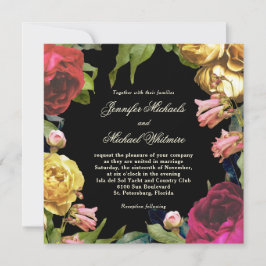 Invitación Colorido Boda de arte floral