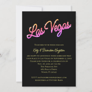 Invitación Colorido Boda de The Vegas Sparkles Post