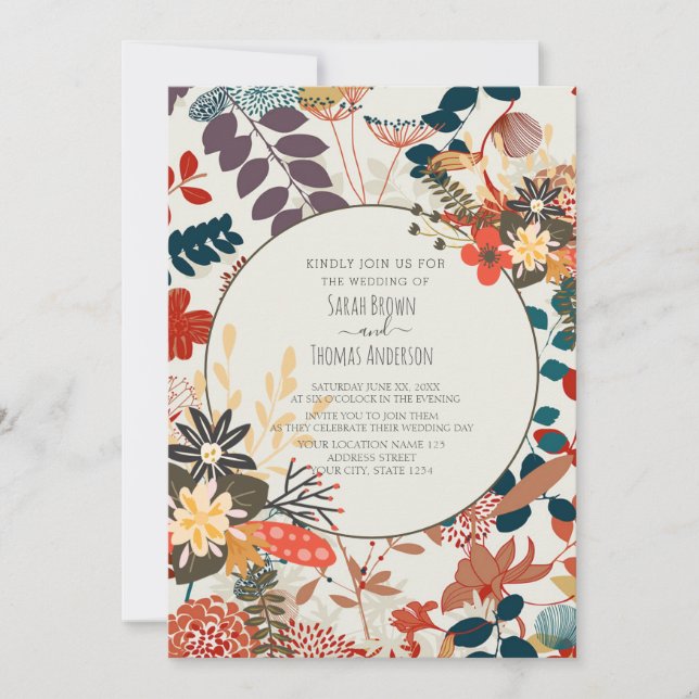 INVITACIÓN COLORIDO BOHO (Anverso)