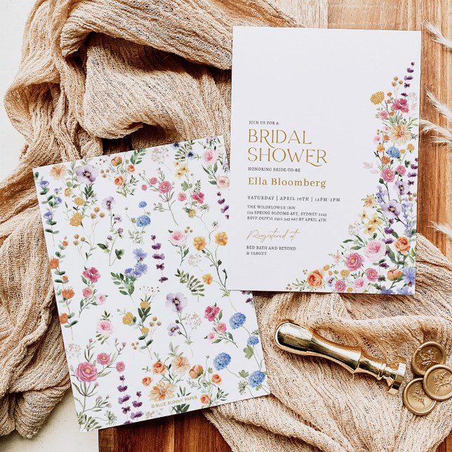 Invitación Colorido Boho Floral Garden Bridal Shower (Subido por el creador)