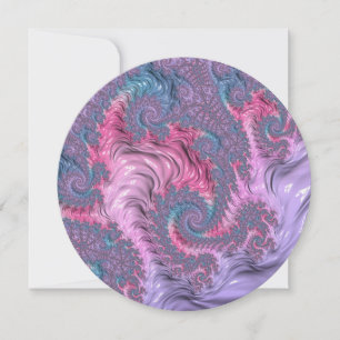Invitación Colorido Boho Hippie Groovy Trippy Pastel Fractal
