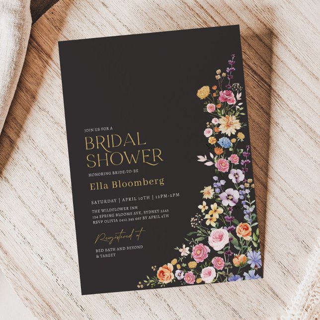 Invitación Colorido Boho Wildflower Garden Bridal Shower (Subido por el creador)