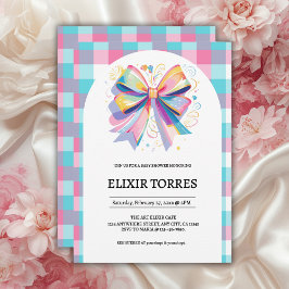 Invitación Colorido Bow Baby Shower