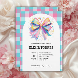 Invitación Colorido Bow Baby Shower