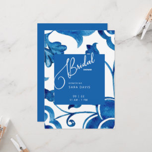 Invitación Colorido Cobalt Azul Fiesta de Despedida de Solter