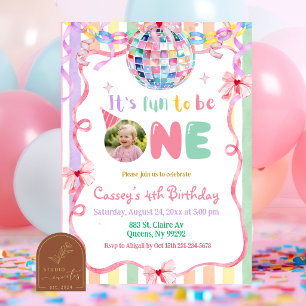 Invitación Colorido Cumpleaños Divertido de Pastel para ser U
