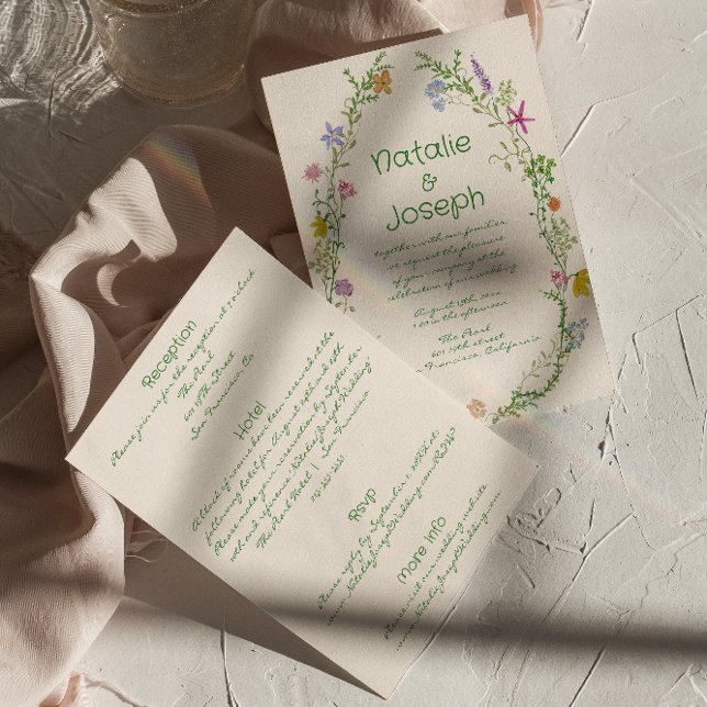 Invitación Colorido De La Mano Todo En Un Boda (Subido por el creador)