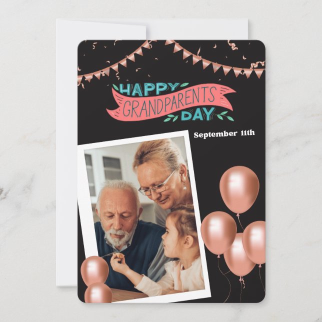 Invitación Colorido día feliz de los abuelos (Anverso)
