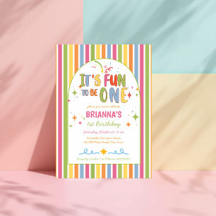 Invitación Colorido es divertido ser una fiesta de cumpleaños