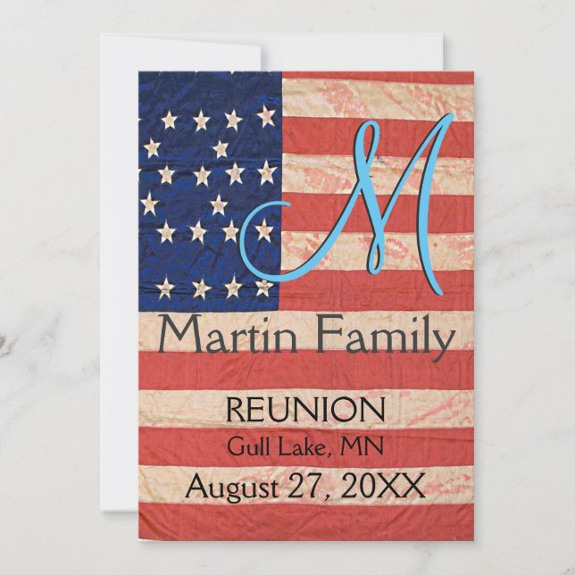 Invitación Colorido Fab de Reunión de Estados Unidos (Anverso)