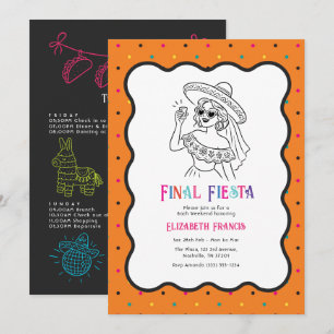 Invitación Colorido Fin de Semana de Despedida de Soltera Fie