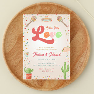 Invitación Colorido Groovy Fiesta Retro Compromiso Mexicano
