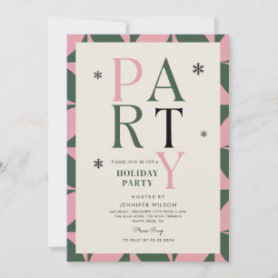 Invitación Colorido invierno Feliz fiesta navideña