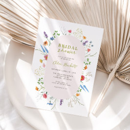 Invitación Colorido Jardín de Flores Silvestres Ducha Bridal